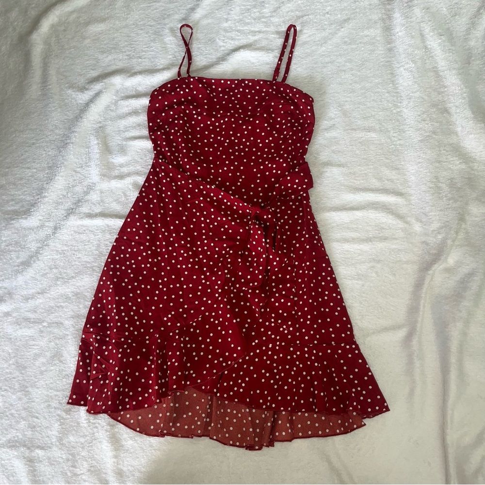 Princess Polly Oh Polly red polka dot dress size 0
